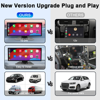 Écran portable sans fil 11,26 pouces Apple CarPlay Android Auto avec caméra embarquée double objectif, navigation GPS, Wi-Fi intégré et aide au recul