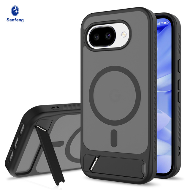 Popular Google Pixel 10A Case Magnetic Cell Phone Case with Stand Translucent Matte Shockproof Soft Mobile Phone Case Cover