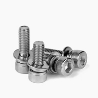 Vis à tête cylindrique en acier inoxydable 304 DIN912, filetage complet A2-70, boulon Allen M3-M20 M10 M30, non magnétique, qualité alimentaire, antirouille