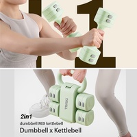 Ensemble d'haltères et de kettlebells Essence pour entraînements à domicile, poids réglables, 5 kg par pièce, matériau ABS, parfait pour l'entraînement de force