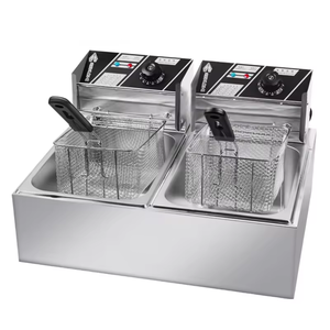 12LKitchen Commercial Deep <strong>Chips</strong> Snack <strong>Fryer</strong> for Twist Cooking Machine for French Fries Birdie Chicken Set Double <strong>Fryer</strong> - Product Image 2