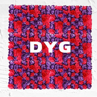 Mur de fleurs en soie DYG, designs personnalisés, panneau mural de fleurs de roses rouges pour la décoration de mariage