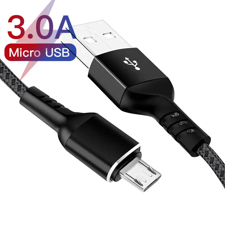 NeW design Good Price Nylon Aluminum Shell Micro B Usb Data V8 Cable USB Charing line USB Cords Micro Charging cable