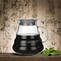 Pot de nuage de café de brassage à la main à haute teneur en borosilicate verre épais résistant à la chaleur avec échelle juste filtre tasse brassage à froid bouilloire américaine