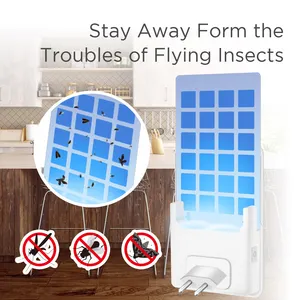 Luz noturna UVA regulável ajustável plug in Armadilha de insetos elétrica armadilha para moscas