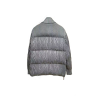 Blouson bomber en duvet d'oie blanc, style anglais, col montant, en tricot épais torsadé, patchwork, pour le printemps, en nylon et laine, transfrontalier