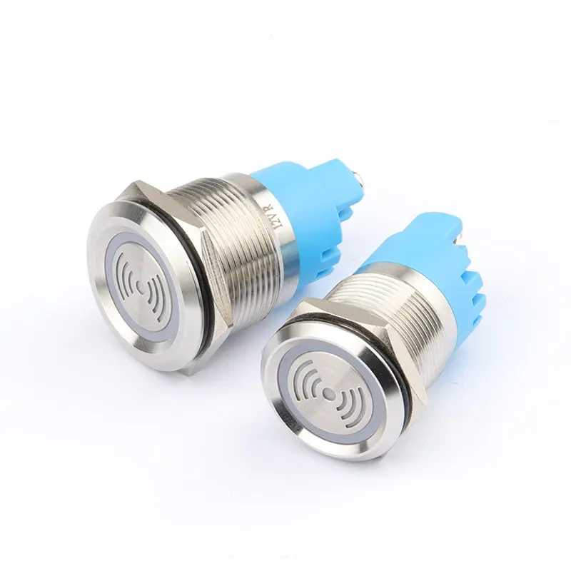 22mm רציפה ולסירוגין 12V24V עמיד למים מתכת מעורר זמזם עם אדום אור