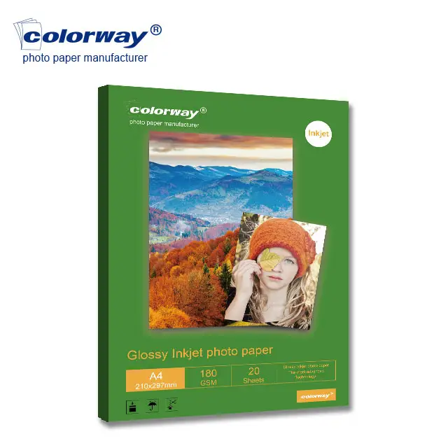 Wholesale Colorway 230gsm waterproof inkjet high glossy photo paper A4 3R 4R 5R size