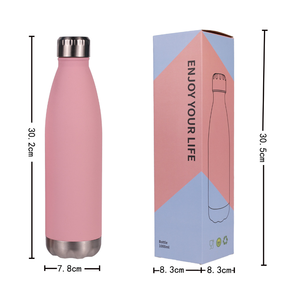 Topnovo Popular 500ml Double Wall Vacuum Insulated 17oz Leakproof Gym Sports Stainless Steel <b>Drink</b> Shaped Water Bottle - Product Image 4