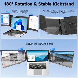 S3 14 ''Laptop için taşınabilir monitörler 1080P Full HD IPS Panel Tirple ekran Win Mac dizüstü monitörler için genişletici dizüstü - Product Image 3