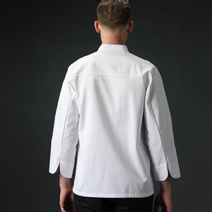 แจ็คเก็ตเชฟสีดำกันน้ำสำหรับร้านอาหารชุดเครื่องแบบทำงานในห้องครัวชุดทำอาหาร - Product Image 5