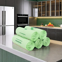 Sacs poubelles biodégradables en PLA compostable, emballage personnalisé pour fournisseurs, impression en héliogravure, thermoscellables, pour supermarchés et expositions