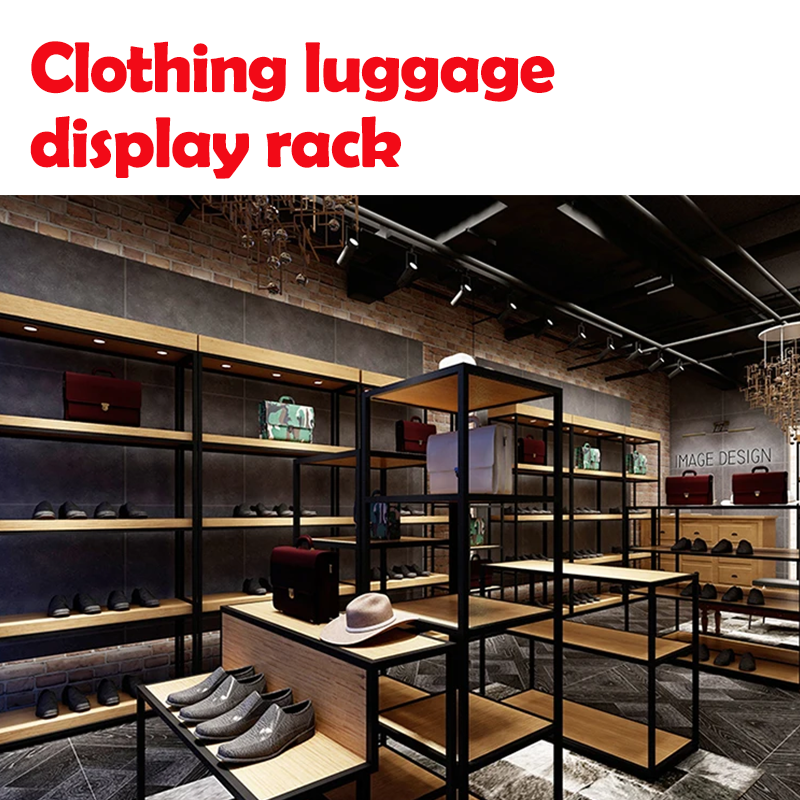 Apache Metal Floor Panel Display Rack Supermarket Shelves for Clothing Shoes Bags for Stores and Retail Spaces — view 2