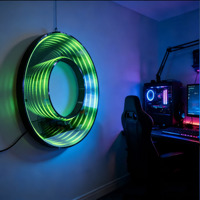 Miroir infini Abyss à LED multicouche pour signalisation extérieure publicitaire commerciale, personnalisable en usine, pour bureaux et entreprises