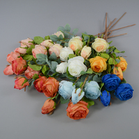 Fleurs artificielles, nouvelle conception, vente chaude, fleurs décoratives de mariage à longue tige unique, roses artificielles