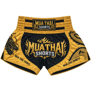 Shorts de boxe Muay Thai unisexes en satin, respirants, à séchage rapide, avec taille élastique pour l'entraînement MMA - Product Image 1