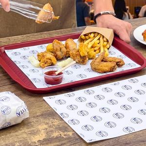 Custom Logo Food Safe Oil Resistant Wrapper <b>Paper</b> Disposable Fried Chicken <b>Wrap</b> <b>Paper</b> Fast Food Restaurant Take Out Packaging - Product Image 1
