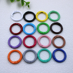 Móc khóa kim loại hợp kim nhiều màu dạng tròn, có thể tự làm, phụ kiện túi xách, móc lò xo dạng O, móc khóa cho dây đeo chìa khóa, dây đeo cổ - Product Image 2