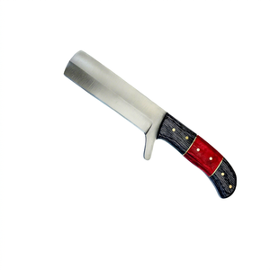Cuchillo utilitario EDC multifuncional hecho a mano de acero de alto carbono 1095 con mango de madera exótica, hoja fija, para caza, camping, estilo cowboy, OEM - Product Image 1