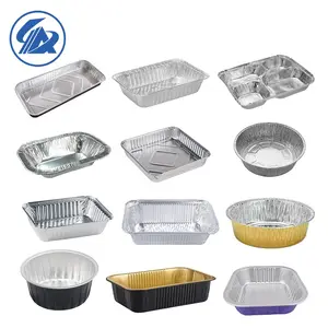 Aluminum Foil Tray Container AIYIA Aluminum Foil Tray Pans Plate Container For Food Z3614