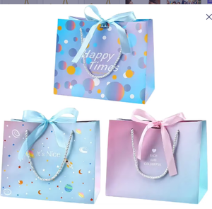 Bolsa de Papel Recubierto Rosa de Lujo Hecha a Mano con Logotipo Personalizado para Regalo de Boda, con Asa de Cinta e Impresión Offset <span class=keywords><strong>SHYS</strong></span> - Product Image 1