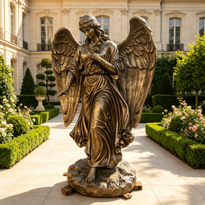 Scultura di <span class=keywords><strong>Angelo</strong></span> <span class=keywords><strong>Maschio</strong></span> Alato in Bronzo Fuso a Grandezza Naturale per Decorazione Esterna e Giardino - Product Image 6