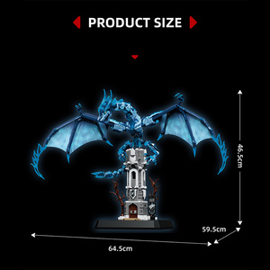 99005 Série Dragon - Game of Thrones - Modèle <span class=keywords><strong>de</strong></span> dinosaure Viserys le Dragon <span class=keywords><strong>de</strong></span> <span class=keywords><strong>Glace</strong></span> - Puzzle - Jouet - Plastique ABS - Décoration éducative - Product Image 6