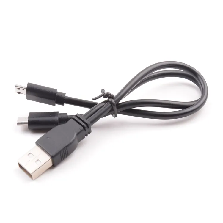Convert USB to Dual Micro USB Y Splitter Twin Charging Data Handy Cable