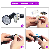 Linterna UV de Mano de Aleación de Aluminio, 10W, Súper Brillante, 100 LED, 395nm, Violeta, para Camping, Detección de Chinches, Escorpiones y Dinero