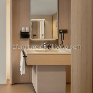 Cama de Madera Sólida de Lujo, Tamaño King, Diseño para Hoteles de Negocios, con Cabecera, para Proyectos de Mobiliario de Hoteles, Base para Colchón Comercial - Product Image 6