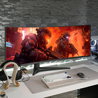 Moniteur de jeu à écran incurvé ultra large de 49 pouces avec panneau TFT de résolution 4K 5K Lumière organique Support réglable Rétro-éclairage