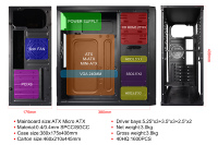 New Cabinet PC ATX Computer Case Tempered Glass PC Chassis Desktop PC Case for Gaming