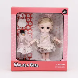 Wholesale Play Toys Beautiful Fashion Movable Jointed Doll For Girl With Outfit And Handbag