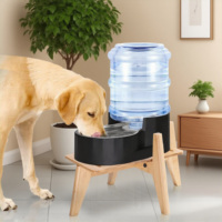 Support de gamelle pour chien en bambou pliable, durable, écologique, à largeur réglable, couleur naturelle, design contemporain, très vendu et de haute qualité