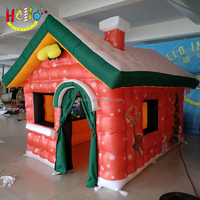 Décoration extérieure amusante pour enfants, maison de Noël gonflable, grotte du Père Noël gonflable