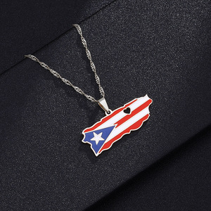 Collana con Ciondolo Mappa in Acciaio Inossidabile LC202512264 per Uomo e Donna 2026 - Product Image 5