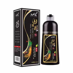 Wholesale Private Label Argan oil Shampoo dye long lasting Natural hair dye brown color black hair color shampoo