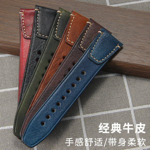 Cinturino in vera pelle dipinto a mano, effetto <span class=keywords><strong>invecchiato</strong></span> e retrò, morbido e a sgancio rapido, bracciale in pelle bovina per uomo e donna, compatibile - Product Image 6