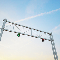 Feu de signalisation routière LED 400 mm avec croix rouge et flèche verte pour systèmes autoroutiers et expressways