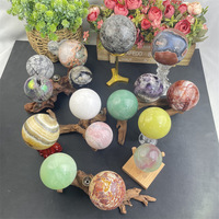 Letsun Natuurlijke Kristallen Bol Gepolijste Edelsteen Sfeer Ornament Ruwe Steen Decoratie Modetrend Liefde voor Kantoor Huis Cadeau