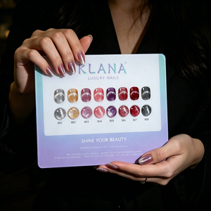 KLANA ยูวีเจลยาทาเล็บชุด 8 สีคริสตัลแคทอายดีไซน์สูตรปลอดสารพิษมืออาชีพใช้ในร้านเสริมสวย DIY - Product Image 6