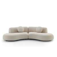 Canapé de luxe simple nordique canapé de salon canapé modulaire blanc riz courbe