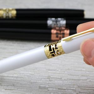 Bolígrafos Metálicos Personalizados con Logotipo, Diseño Hueco, Color Negro y Oro Rosa, Nuevos Bolígrafos de Rodillo para Negocios - Product Image 4