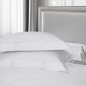 Ensemble <span class=keywords><strong>de</strong></span> trois pièces <span class=keywords><strong>d</strong></span>'<span class=keywords><strong>hôtel</strong></span> <span class=keywords><strong>de</strong></span> <span class=keywords><strong>luxe</strong></span> 100% coton taie <span class=keywords><strong>d</strong></span>'oreiller drap <span class=keywords><strong>de</strong></span> lit couleur unie blanc confortable et respirant <span class=keywords><strong>literie</strong></span> couette - Product Image 4