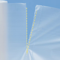 Sac en plastique à fond plat plié latéralement, sac d'emballage transparent jetable pour supermarché, sac alimentaire, qualité alimentaire, prix bas