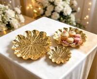 Support de plateau en métal texturé martelé, plateau de présentation multi-usages pour desserts, bijoux, décoration de table de mariage ou de fête