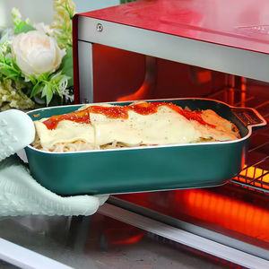 <span class=keywords><strong>Plat</strong></span> de cuisson rectangulaire en céramique de qualité supérieure et plateau allant au four pour les casseroles <span class=keywords><strong>à</strong></span> gratin de lasagne et la cuisson polyvalente - Product Image 3