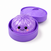 Jouets Squishy Halloween Scintillants en Forme de Chignon, Mignons et Effrayants, Jouets Anti-Stress à Presser avec Boîte Vapeur, Cadeau pour Fête d'Enfants