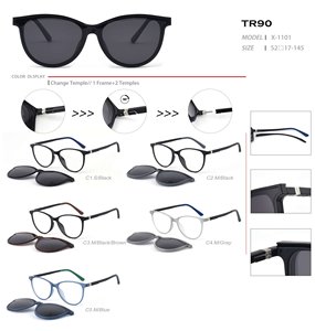 <span class=keywords><strong>Occhiali</strong></span> <span class=keywords><strong>da</strong></span> <span class=keywords><strong>Sole</strong></span> Polarizzati con Clip Magnetica e Lenti TAC, Montatura TR90, Opzioni Blu/Grigio - Product Image 2