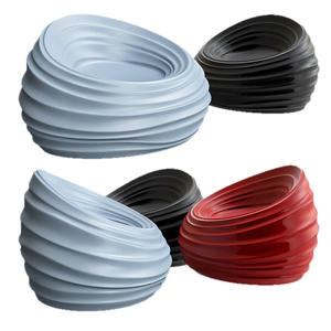 Ensemble <span class=keywords><strong>de</strong></span> patio moderne résistant aux intempéries, table aspect bois avec cadre <span class=keywords><strong>en</strong></span> verre trempé, chaises <span class=keywords><strong>en</strong></span> toile <span class=keywords><strong>beige</strong></span> pour repas <span class=keywords><strong>en</strong></span> plein air - Product Image 4